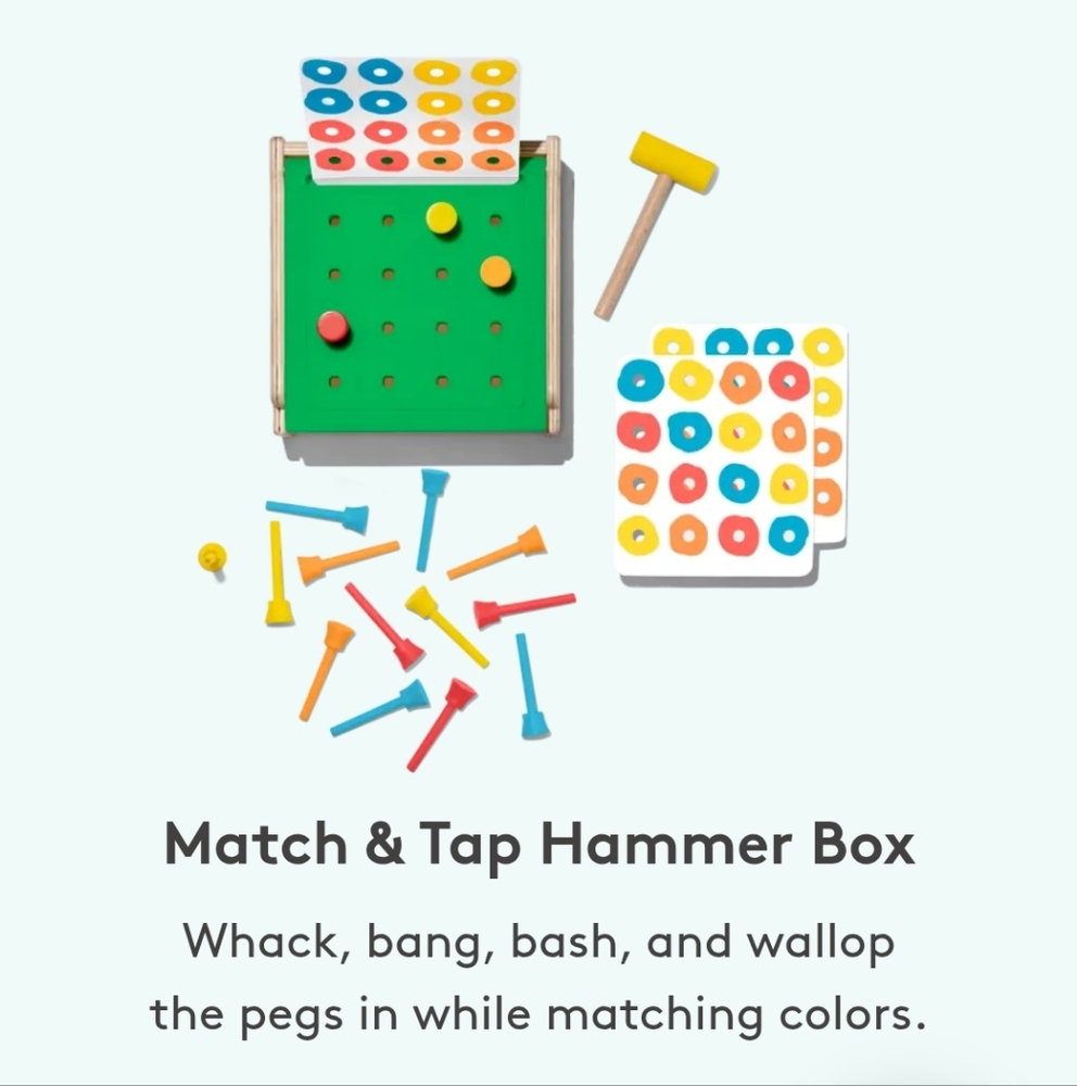 Colorful Match & Tap Hammer Box Toy